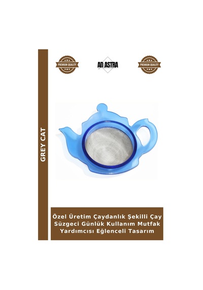 Özel Üretim Çaydanlık Şekilli Çay Süzgeci Günlük Kullanım Mutfak Yardımcısı Eğlenceli Tasarım Çok Renkli
