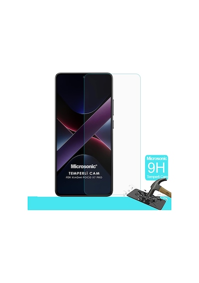 Microsonic Xiaomi Poco X7 Pro Tempered Glass Cam Ekran Koruyucu