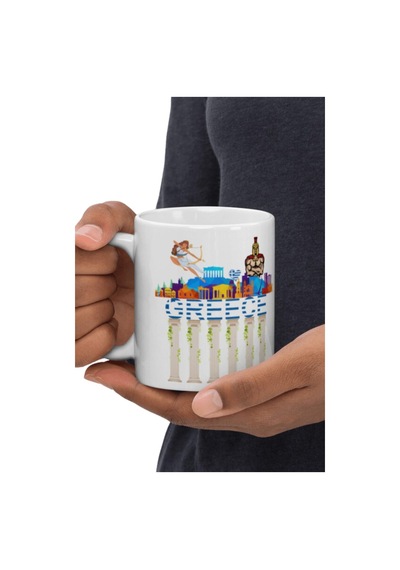 Yunanistan Kupa Bardak 2 Adet Seyahat Hatıra Greece Mug
