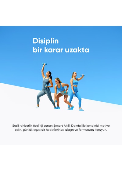 Şımart Akıllı Dambıl 2x1 Kg Uygulama Destekli, Sesli Yönlendirmeli, Lcd Ekranlı