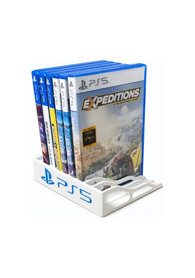 Ps5 Oyun Standı Playstation 5 Oyun Tutucu & Düzenleyici Masaüstü Ve Raf Tipi Beyaz Oyun