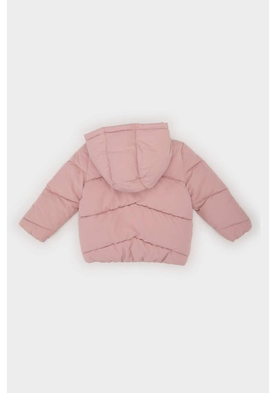 Defacto Kız Bebek Rüzgar Geçirmez Su İtici Kapüşonlu Şişme Mont E7360a525aubr86 Pembe