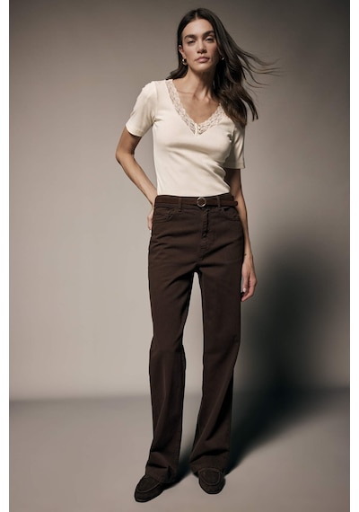 Defacto Straıght Fıt Normal Bel Düz Paça Gabardin Pantolon H0092ax26spbn341 Kahve-bn341