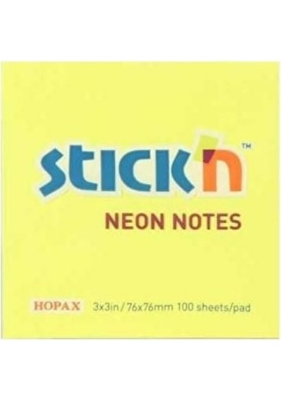 Stickn Eco Notes 76 MM X76 MM Yapışkanlı Not Kağıdı 100 Sayfa Pastel Sarı