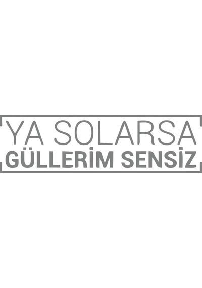 Ya Solarsa Güllerim Sensiz Araba Sticker 17x17 Cm Gri