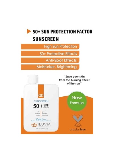 Leke Karşıtı Cilt Tonu Eşitleyici Yüksek Korumalı Yüz Ve Vücut Güneş Kremi 50 Spf 130 Ml 4.6 Fl. Oz