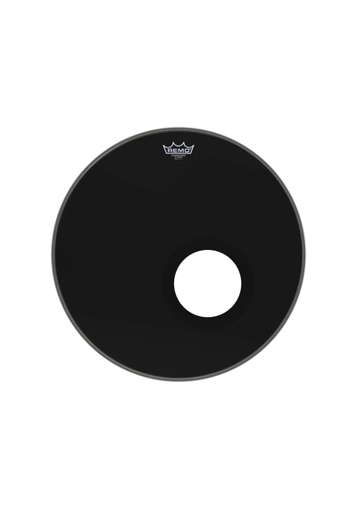 Remo P3-1020-es-dm Powerstroke 3 Ebony Delikli 20" Mikrofon Delikli Ön Deri