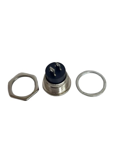 Metal Buton Yaylı 16mm Anahtar Kırmızı 10 Adet
