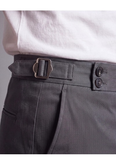 DefyModa Erkek Toka Detaylı Kumaş Pantolon Antrasit