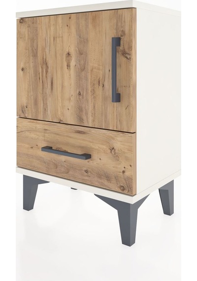 Arges Komodin 2 Raflı Tek Kapaklı 44x30x64 Aytaşı-çam Aytaşı