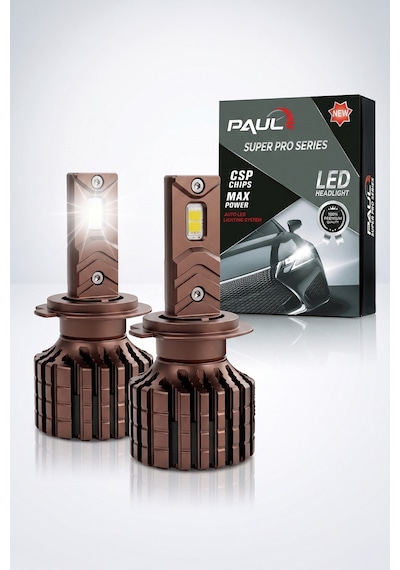 Paul Süper Pro H7 24.000 Lümen Güç Şimşek Etkili Odaklı Ufuk Çizgili Csp Led