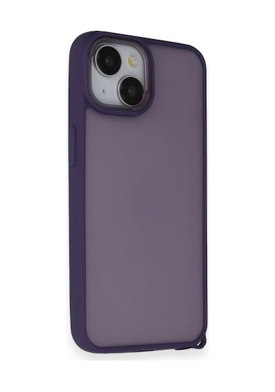 Apple Uyumlu iPhone 14 Kılıf Elegant Kapak - Derin Mor