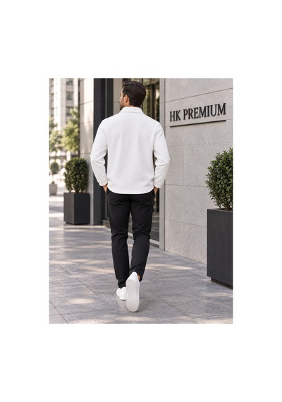 Hk Premium Erkek Gri Double Face Pike Gömlek Ceket Regular Fit, Çıtçıtlı, Uzun Kollu, Smart Casual Beyaz Hk Premium Erkek Gri Double Face Pike Gömlek Ceket Regular Fit, Çıtçıtlı, Uzun Kollu, Smart Casual Beyaz
