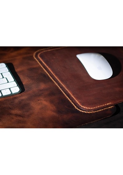 Hakiki Deri Masa Mat Deri Oyuncu Mouse Pad Yazı Masası Altlığı Sümen 35x70 Cm