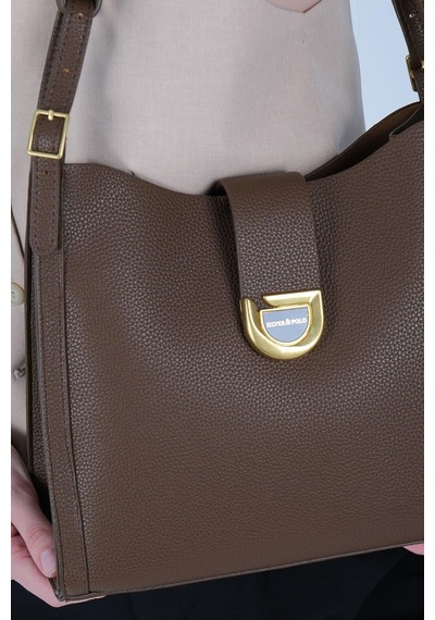 Silver Polo Sp1242 Kadın Omuz Çantası Mini Rolax Kahve-kahve