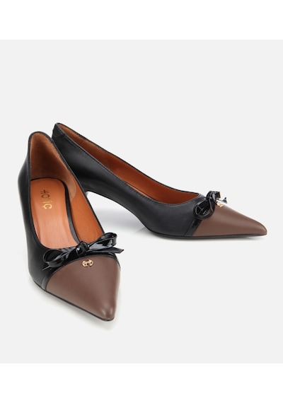 Hotiç Kadın Deri Siyah Fiyonk Detaylı İnce Topuklu Stiletto 01ayh313670a141 Siyah