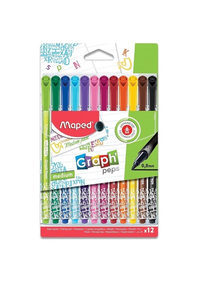 Maped 749652 Felt Tıp 12 Renk Keçeli Kalem Sku: Zeus8690010347671