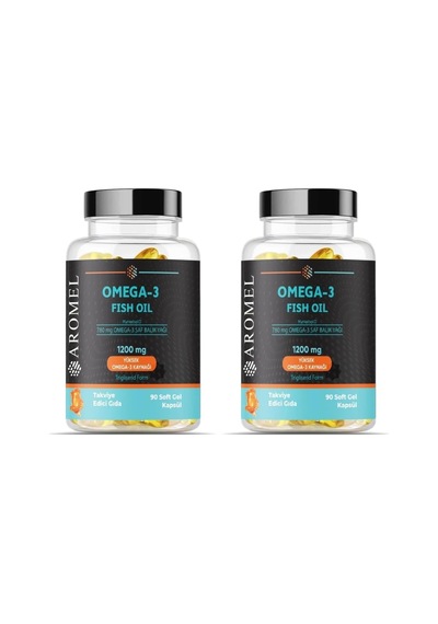 Omega 3 Balık Yağı 90 Ad Softgel 1200 Mg Yüksek Omega Kaynağı 2 Paketi
