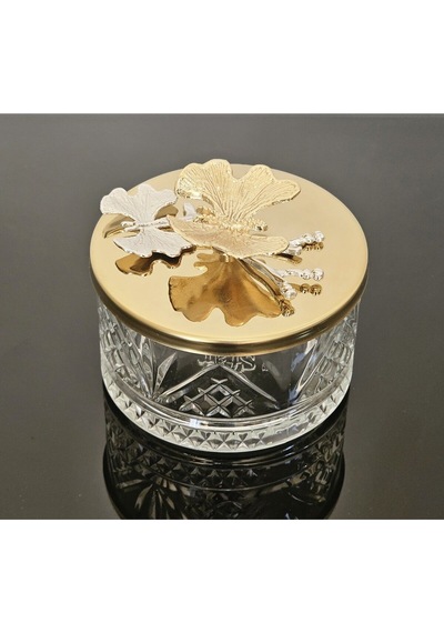 Atabey Home Collection Şekerlik 1 Adet Gold Kapakli Kelebek Detayli Çerezlik & Sunumluk