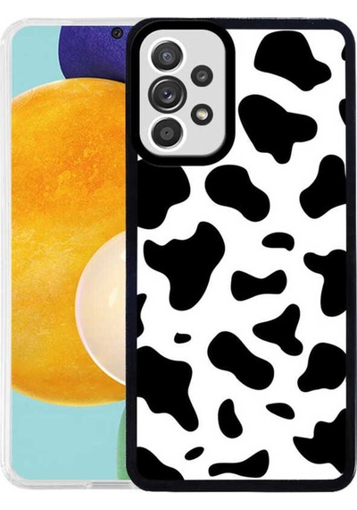 Samsung Uyumlu Galaxy A72 Kılıf Zore M-fit Desenli Kapak Cow No1