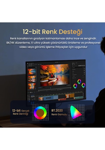 Type-c To Dp Kablo 8k 60hz 4k 240hz Hdr Arc 48gbps Örgülü Çift Yönlü Görüntü Kablosu 2 Metre Diğer