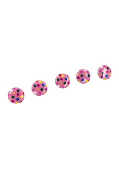 Özene Bezene 5 Adet Benekli Düğme (Pembe)