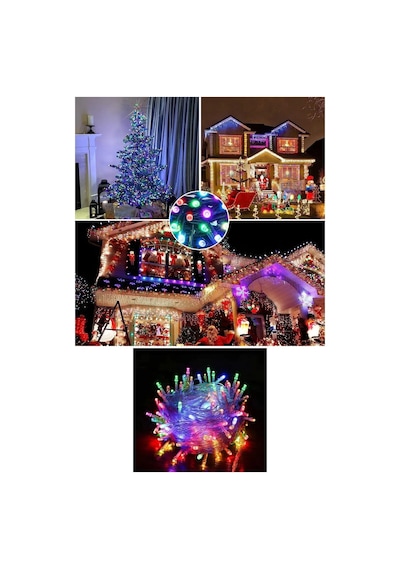 10 Metre Rgb 100 Prinç Led Aydınlatma Dekor Süsü Balkon Kutlama Parti Çok Renkli Rgb