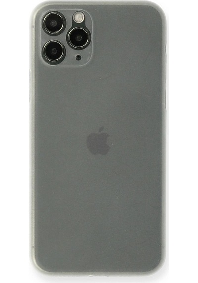 Apple iPhone  Uyumlu   11 Pro Max Kılıf Pp Ultra İnce Kapak - Beyaz Çok Renkli