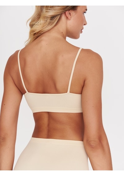 Mistirik Pisun Model Ince Askılı Pedli Spor Büstiyer Ten Renk Ten