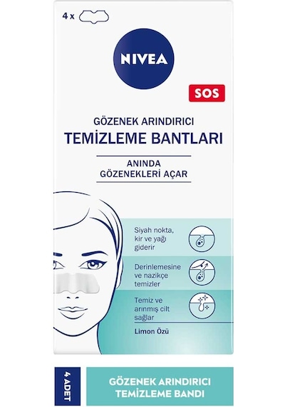 2 Adet Nivea Gözenek Arındırıcı Temizleme Bantları 4'lü