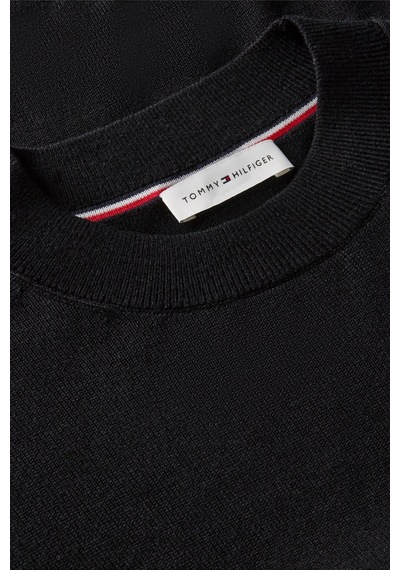 Tommy Hilfiger Lyocell Sılk C-nk Ss Swtr Kadın Siyah Kazak - Ww0ww51054