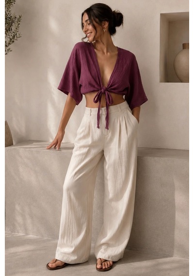 Bbbutikbasic Kadın Müslin Bağlamalı Bolero Bluz Oversize Salaş Yazlık Kimono Hırka My3535 Bordo Bbbutikbasic Kadın Müslin Bağlamalı Bolero Bluz Oversize Salaş Yazlık Kimono Hırka My3535 Bordo