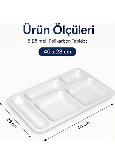 Vural Melamin 231001 Polikarbon Tabldot 28x40 Cm - Beyaz