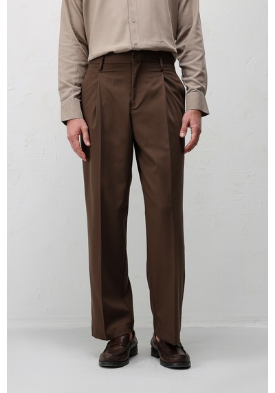 Antioch Relaxed Fit Pileli Erkek Pantolon Kahve