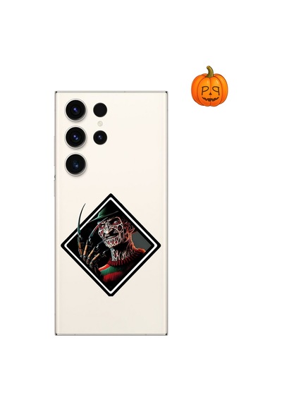 Dali Design Samsung Galaxy S23 Ultra Uyumlu Şeffaf Kılıf Horror 2 Tasarımlı