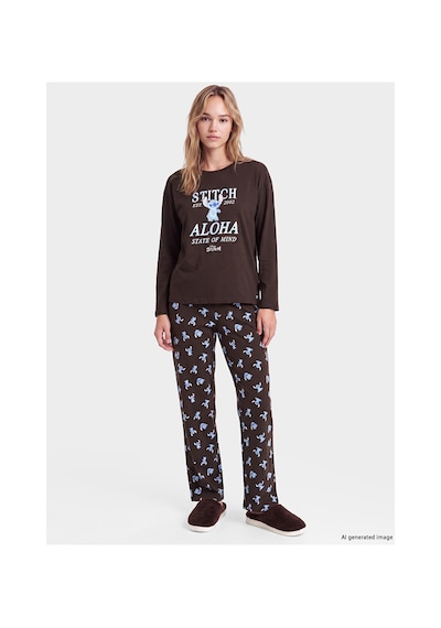 LC Waikiki Alıta Cıty Farkıyla Lcw Young Kahverengi Penye Baskılı Uzun Kollu Kadın Pijama Takım Kahverengi - 929503617 Kahverengi LC Waikiki Alıta Cıty Farkıyla Lcw Young Kahverengi Penye Baskılı Uzun Kollu Kadın Pijama Takım Kahverengi - 929503617 Kahverengi