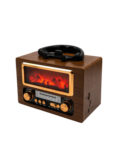 Zamanı Durduran Gs-1430 Şömine Efektli Retro Radyo Yedek Pil li