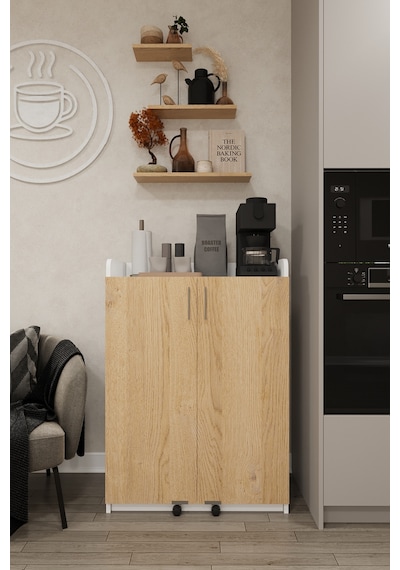 Asra Trend MK-09 %100 MDF 80x102 cm Çok Amaçlı Mutfak Kiler Dolabı Kapak İçi Raflı Kahve Köşesi Beyaz Karina Asra Trend MK-09 %100 MDF 80x102 cm Çok Amaçlı Mutfak Kiler Dolabı Kapak İçi Raflı Kahve Köşesi Beyaz Karina