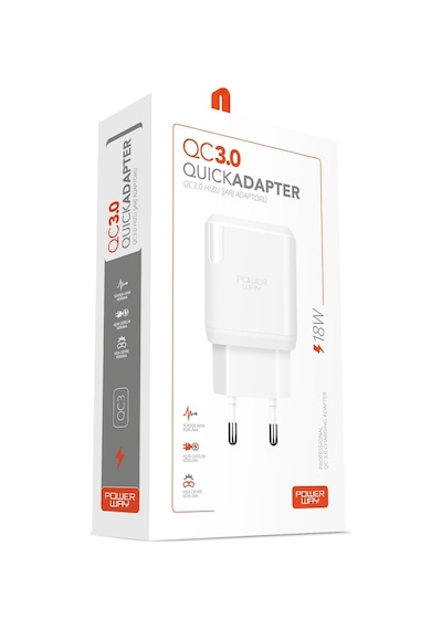 Qc3 Tüm Telefonlara Uyumlu 3.0 Amper 18W Hızlı Şarj Başlığı