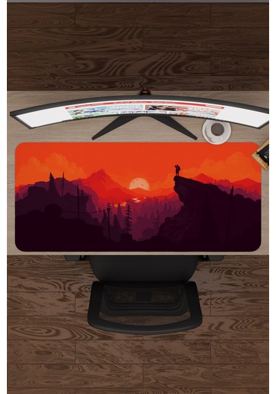 Dijital Dağ V2 90x40 Xxl Gaming Kauçuk Kaymaz Taban Mouse Pad Fare Altlığı