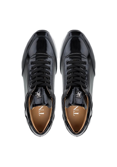 Tamer Tanca Kadın Hakiki Deri Siyah Rugan Sneakers & Spor Ayakkabı 923 1200 Bn Ayk Y25 Sıyah Rgn Siyah