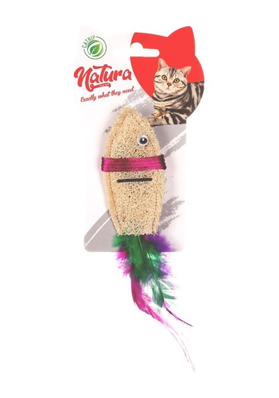 Natura PTC-049 15 CM Doğal Sünger Balık Kedi Oyuncağı