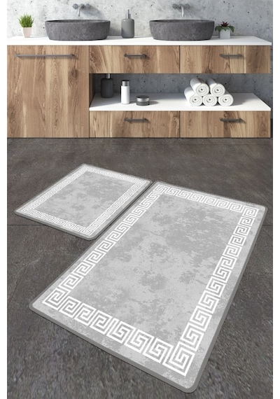 Silencio Banyo Halısı Djt 2 Li Set Çok Renkli
