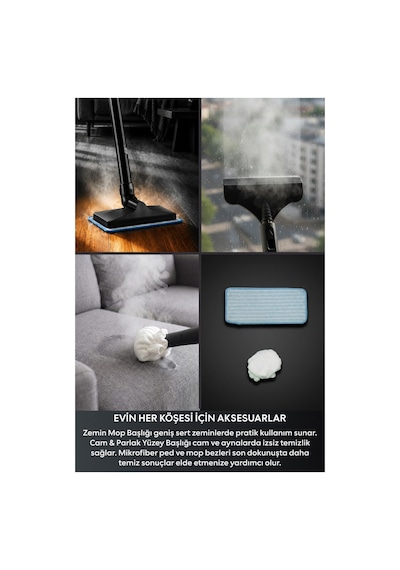 St2 Steamy Ultra Çok Fonksiyonlu Buharlı Temizleyici 2600w 3.5l Su Tankı 4 Bar Basınç