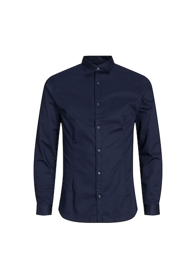 Jack & Jones Erkek Parma Premium Uzun Kollu Lacivert Gömlek-12097662 Lacivert