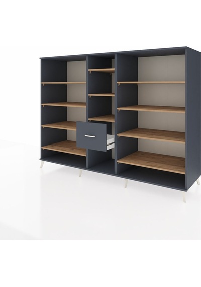 Kronos Dolap 11 Raflı 3 Çekmeceli 220x59x163 Antrasit-çam/antras Antrasit-çam/antrasit Kronos Dolap 11 Raflı 3 Çekmeceli 220x59x163 Antrasit-çam/antras Antrasit-çam/antrasit