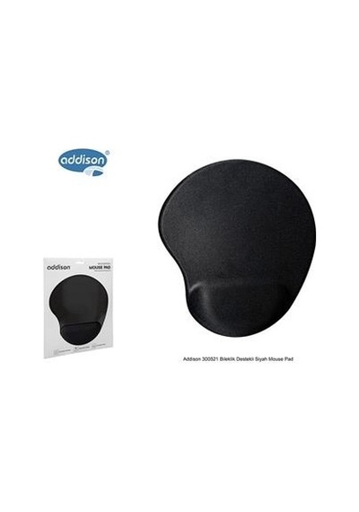 Addison 300521 Bileklik Destekli Siyah Mouse Pad Kdo