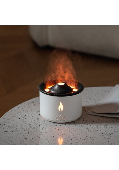 Çeşithane Volkan Efektli Aroma Difüzör Led Işıklı Ultrasonik Hava Nemlendirici 3d Buhar