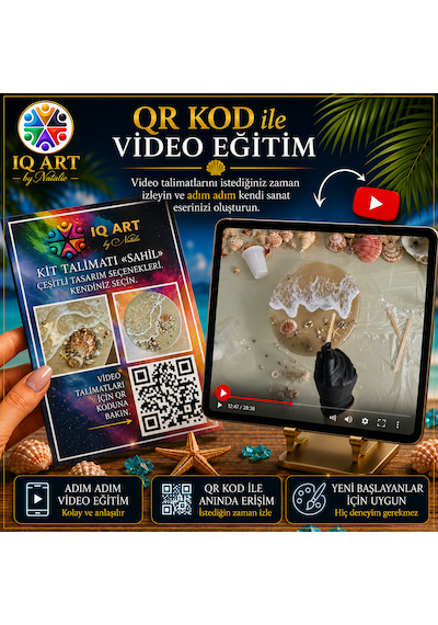 Epoksi Reçine Seti Sahil Deniz Temalı Premium Yaratıcılık Seti Video Eğitimli Epoksi Reçine Kiti- Hobi Kiti, Epoksi Başlangıç Seti, Epoksi Sanat Seti 00008