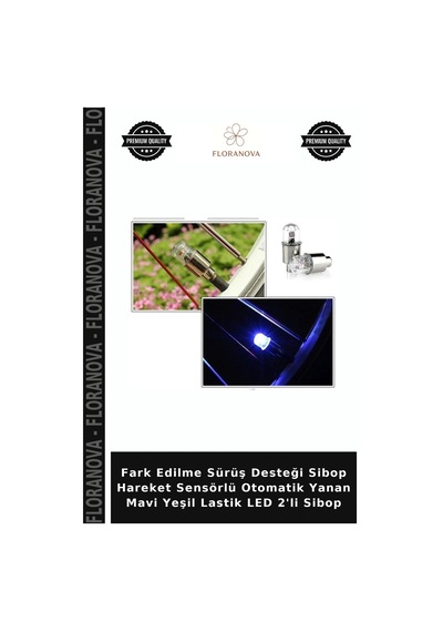 Fark Edilme Sürüş Desteği Sibop Hareket Sensörlü Otomatik Yanan Mavi Yeşil Lastik Led 2'li Sibop